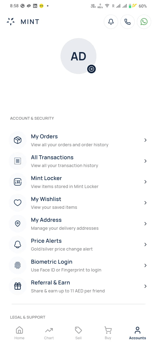 Mint Wealth portfolio tracking for gold and silver assets